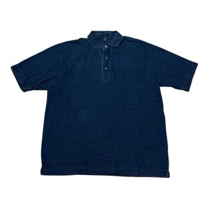 45RPM Indigo Short Sleeve Cotton Polo Shirt Men’s Sz 6 L/XL